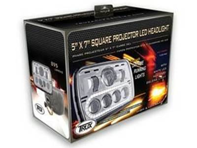 5" X 7" Premium Led Projector Headlight With White Auxiliary Angel Ring