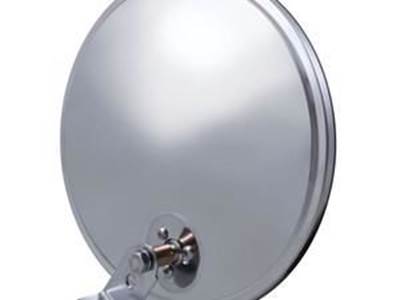 Stainless Steel 8 1/2" Convex Mirror  Stainless Steel Mirror Arm, Universal