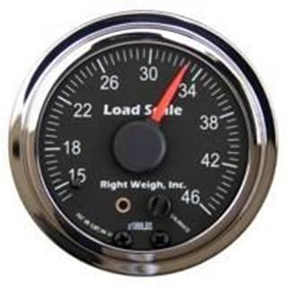 Right Weigh In Dash 2" Analog Gauge Load Scale Values 46,000 Lbs.  Chrome Bezel