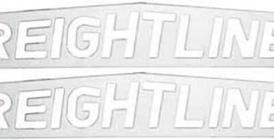 24" Chrome Bottom Plate (Freightliner) Welded Studs, (One Pair)