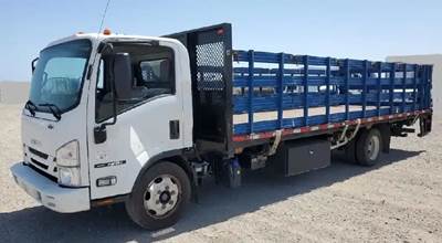 2016 Isuzu NRR 22' x 102" Single-Axle Flat-Bed Stake Truck