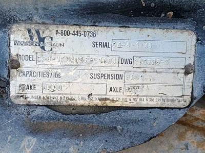 Part Type: Suspension - Used, Chalmers 46K LBS Suspension
