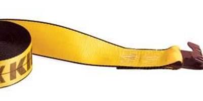 Winch Strap, 4" x 30 Feet, 1021 Flat Hook With Abrasion Clip, 4080FK Webbing 