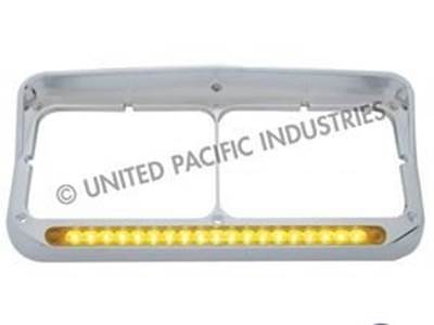 19 Led Rectangular Dual Headlight Bezel With Visor
