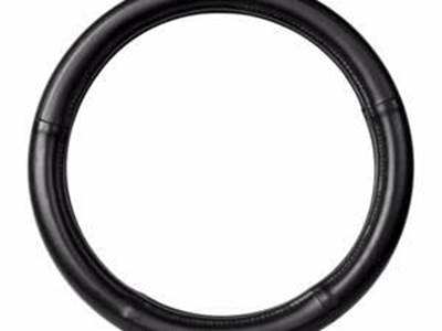18" Deluxe Steering Wheel CVR Full Black W/ Black Stitching