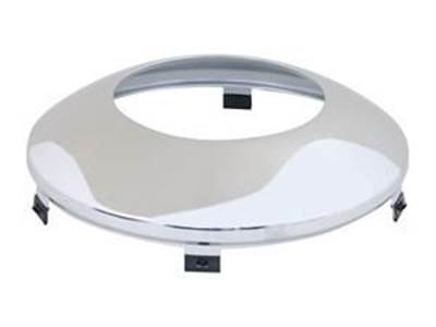 Universal Chrome Notched Hubometer Front Hub Cap. Fits 20", 22.5" And 24.5"