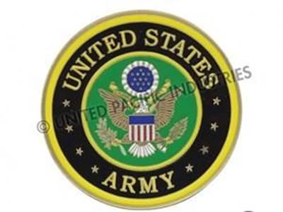 1 3/4" U.S. Military Adhesive Metal Medallion - Army