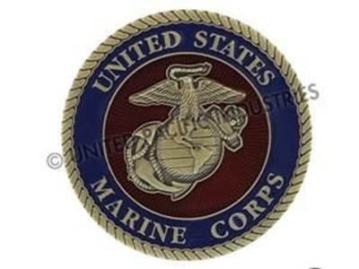 1 3/4" U.S. Military Adhesive Metal Medallion - Marine Corps