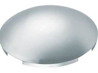 Chrome Front Hub Cap With 4 Notch Cutout, For Steel Wheels