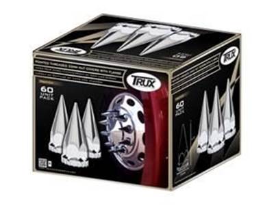 Chrome Plastics 33mm Threaded Pointed Nut Cover With Flange