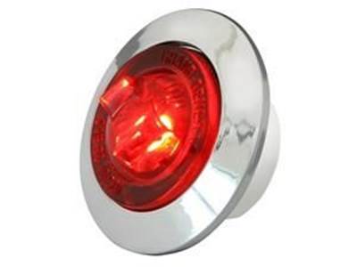 New 1" Mini Dual Function Led Red/Red Light W/ Chrome Bezel