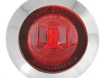 New 1 1/4" Mini Dual Function Led Red/Red Light W/ Chrome Bezel