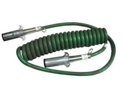 15' Green Abs Coiled Electrical Cable