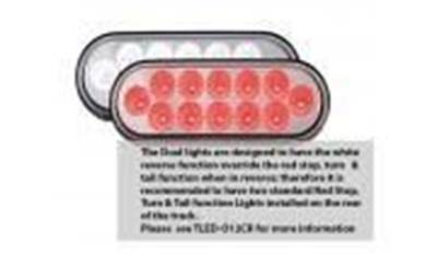 Oval Dual Red/White Stop, Turn & Tail Led (12 Diodes)