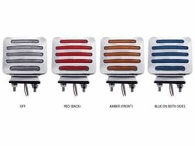 Double Face Dual Flatlinecolor Amber / Red / Blue  Diodes 78 Diodes  Function