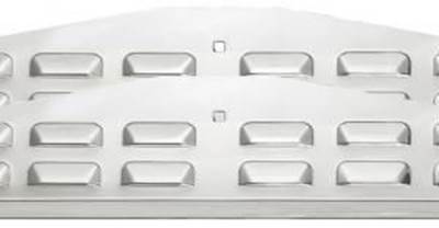 Chrome Bottom Plate (Louver) Bolt Thru Studs, (One Pair)