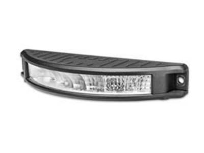 7" Half Moon Surface Mount Led Work Lamp With Amber Strobe