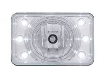 4" x 6" Crystal Projection Headlight w/ Led Position Light - High Beam Only.   2