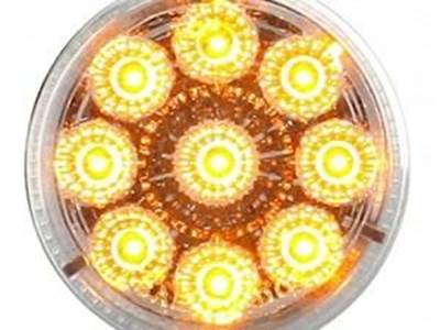 9 Led 2" Clearance/Marker Light With Reflector-Amber Led w/ Clear Lens