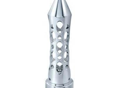 Chrome "Daytona" Spike Gearshift Knob, Vertical Mount, Cnc-Machined Grip