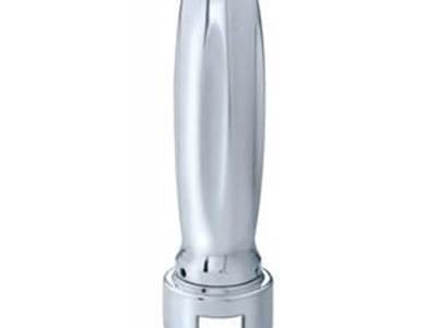 Chrome "Vegas" Grooved Gearshift Knob, Vertical Mount, Cnc-Machined Grip