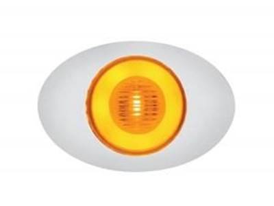 5 Led "M3 Millennium" Clearance/Marker Light With Chrome Plastic Bezel   5 Amber