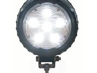 6 High Power, Extra Bright 3 Watt Led Round Work Light With Visor  12V-24V