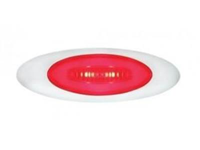 6 Led "M5 Millennium" Clearance/Marker Light With Chrome Plastic Bezel   6 Red