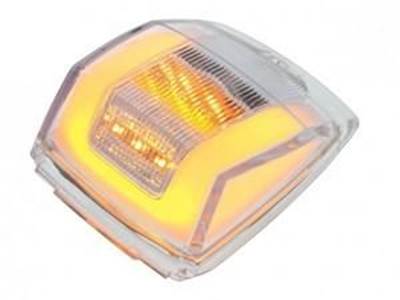 24 Led Square "Glo" Cab Light   24 Amber Led w/ Clear Lens   Fully Sealed, Fits