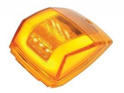 24 Led Square "Glo" Cab Light   24 Amber Led w/ Amber Lens   Fully Sealed, Fits