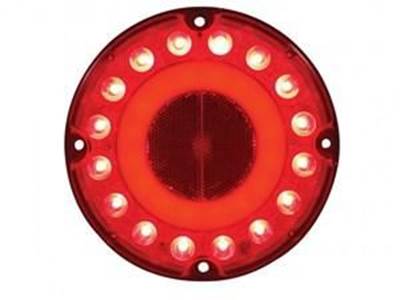 32 Led Round S/T/T & P/T/C "Glo" Light   32 Red Led w/ Red Lens, Perfect For Bus