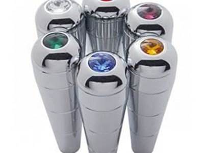 3" Chrome Aluminum Trailer Brake Handle With Crystal Diamond, Hex Screw Mount