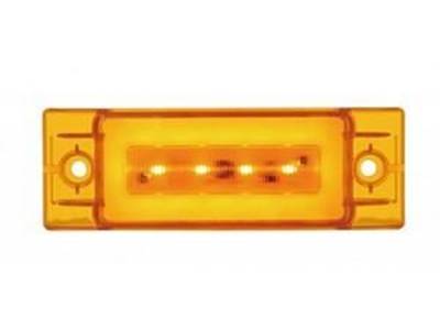 16 Led Large Rectangular Clearance/Marker "Glo" Light   16 Amber Led w/ Amber