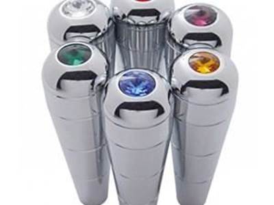 3" Chrome Aluminum Trailer Brake Handle With Crystal Diamond, Hex Screw Mount