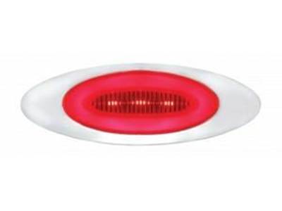 13 Led "M1 Millennium" Clearance/Marker Light With Chrome Plastic Bezel   13 Red