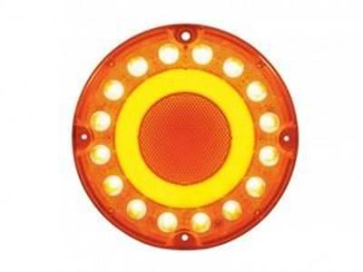32 Led Round S/T/T & P/T/C "Glo" Light   32 Amber Led w/ Amber Lens, Perfect For