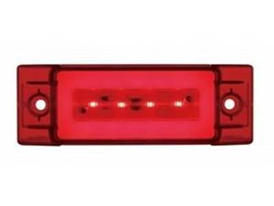 16 Led Large Rectangular Clearance/Marker "Glo" Light   16 Red Led w/ Red Lens  
