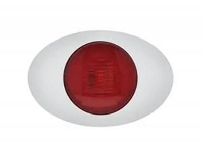 5 Led "M3 Millennium" Clearance/Marker Light With Chrome Plastic Bezel   5 Red