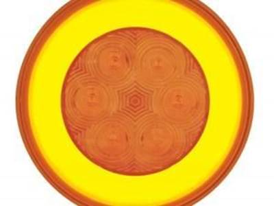 21 Led 4" Round S/T/T & P/T/C "Glo" Light  Amber Led w/ Amber Lens  Unique