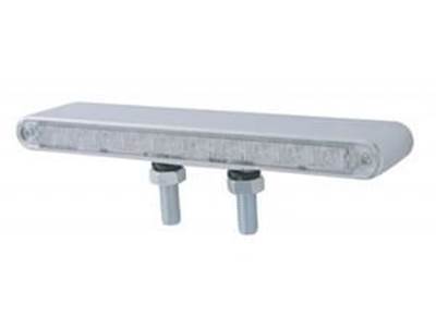 Chrome Plastic 10 Led 9" Double Face Auxiliary Light Bar  10 Amber Led w/ Clear