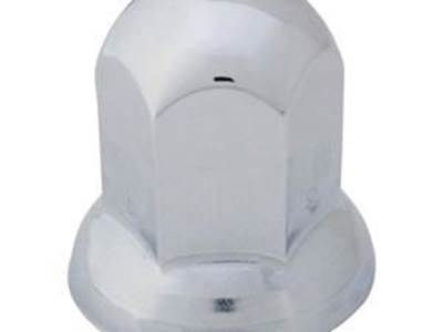 Chrome Steel 33MM X 2" With Flange Push On Nut Cover