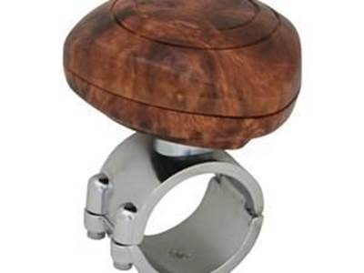 Brown Wood Plastic Knob Steering Wheel Spinner