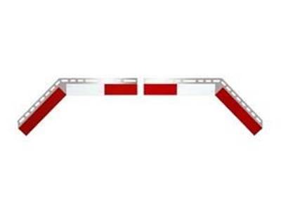 Aluminum Angled Mud Flap Strip With 6" DOT-C2 Tape Red-White-Red