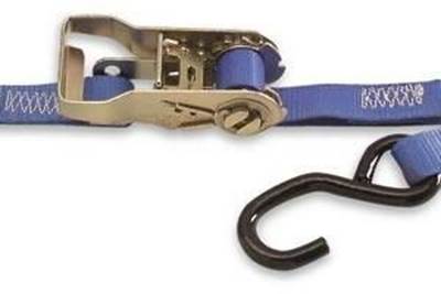 1"X15' Ratchet Strap Vinyl S-Hooks