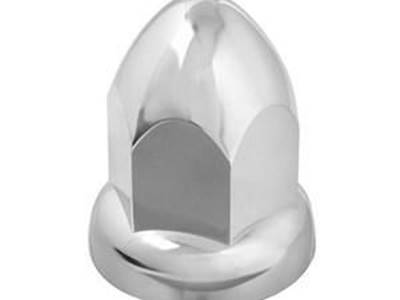 Chrome Plastic Bullet Nut Cover With Flange 33MM X 2-3/8"