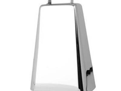 Chrome Medium Cow Bell  Medium - 4-7/8" (L) x 3-1/8" (W) x 6-3/4" (H)