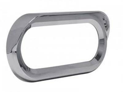 Oval Chrome Plastic Twist On Bezel With Visor