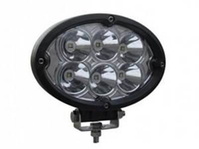 Universal White Cree Oval Work Light Clear Lens Black Housing 6 Diodes 5400