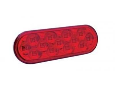 Oval Mirror Red 13 Led Stop Turn And Tail Function Light