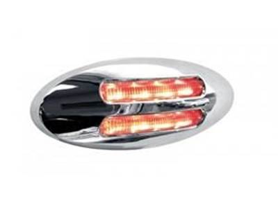 Small Marker Flatline Clear Lens Red 8 Led Light